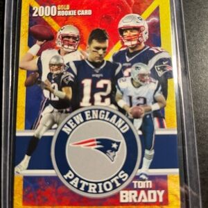 New England Patriots Collectible CardTom Brady 2000 Rookie Gold Card